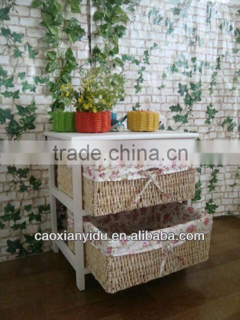 Cabinet Storage Bedside Table with Willow Drawers