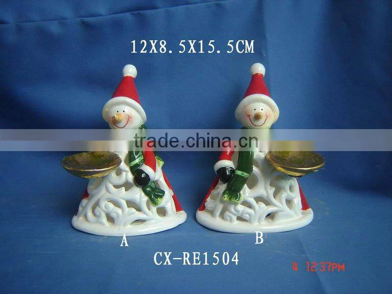 terracotta christmas snowman ornaments outdoor