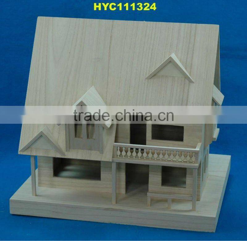paulownia wood house, house case, craft toy