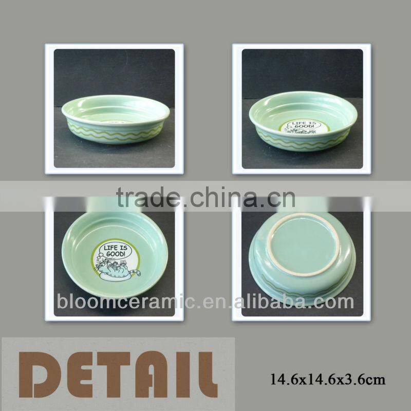 Novelty porcelain pet smart dog bowl