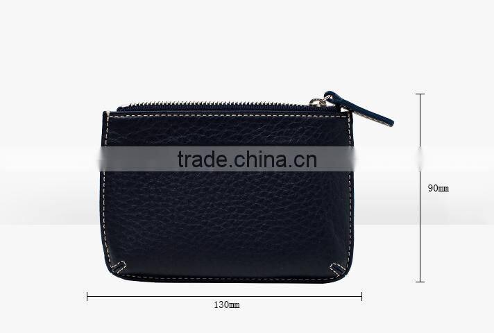 Manufacture zipper men's slim wallet ID credit card holder for man with wallet custom logo