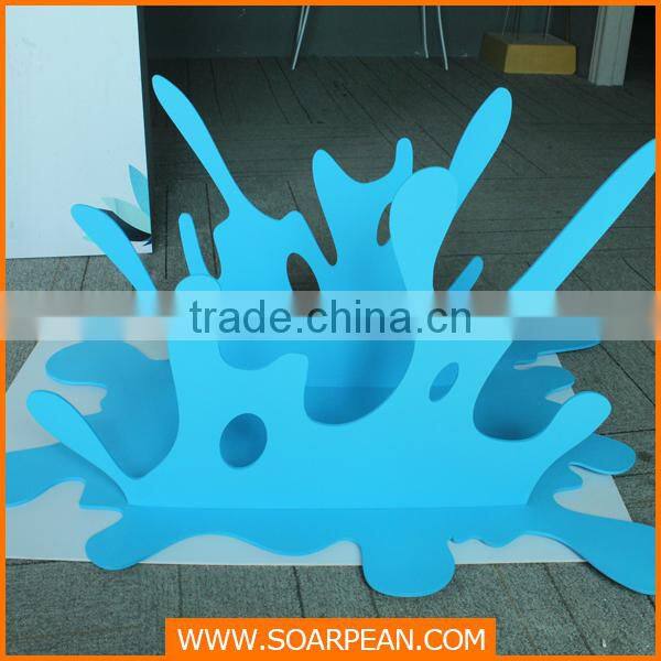 attractive custom decorative fashion blue pvc water splash