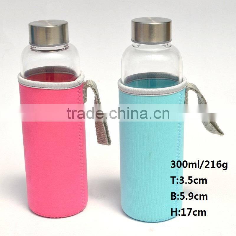 300ml 10oz glass bottle with color printing