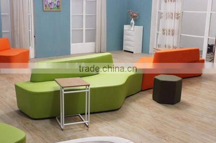 Amazing high fashion project furniture modern colorful backrest sofa chair free style waiting seats for shopping center