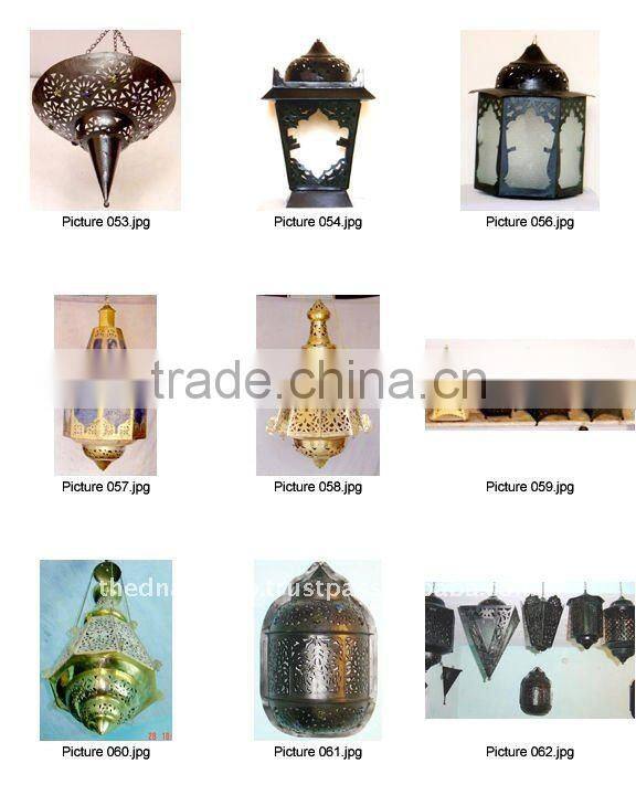 Antique Metal Hanging Indian Lanterns-C