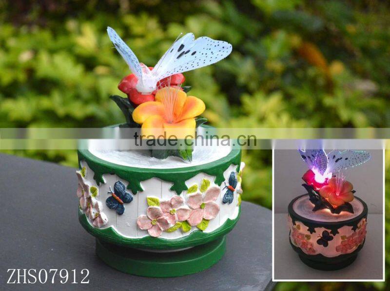 Decorative polyresin music box with LED for home decor