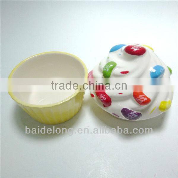 Ceramic Cupcake Shape Cookie Jar