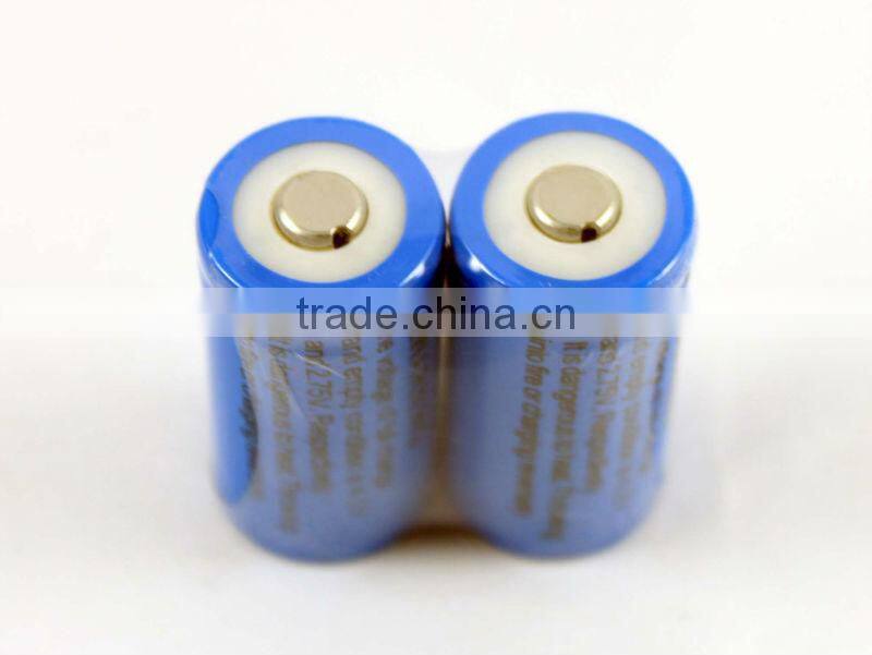 UniqueFire 16340 li-ion rechargeable batteries 400mah