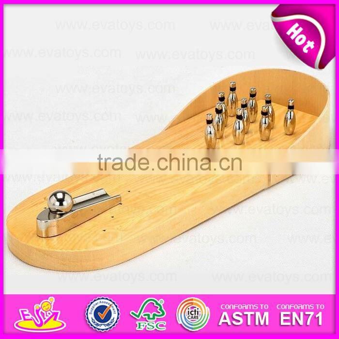 2016 new arrival kids wooden bowling,fashion children wooden bowing,pretend play baby wood bowling W01A155