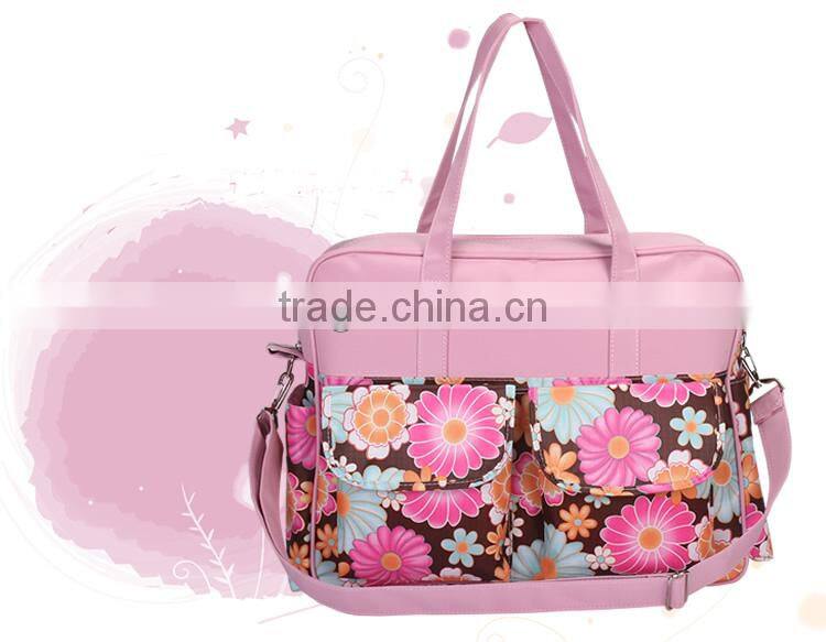 Printed Flower Colorful Diaper Bag