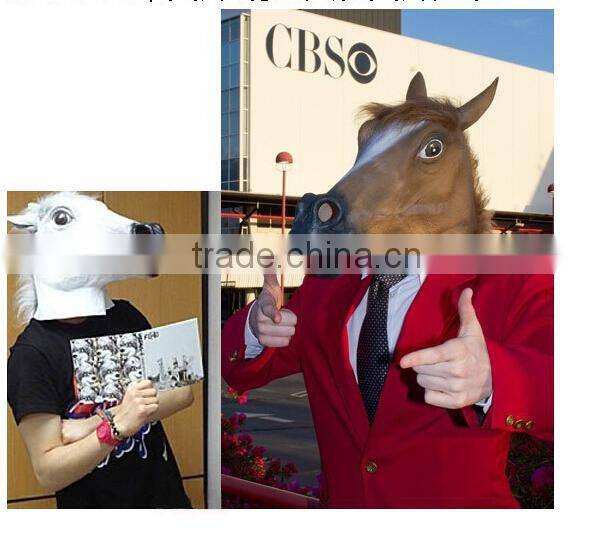 Vinyl Cosplay Animal Horse Head Masquerade Mask