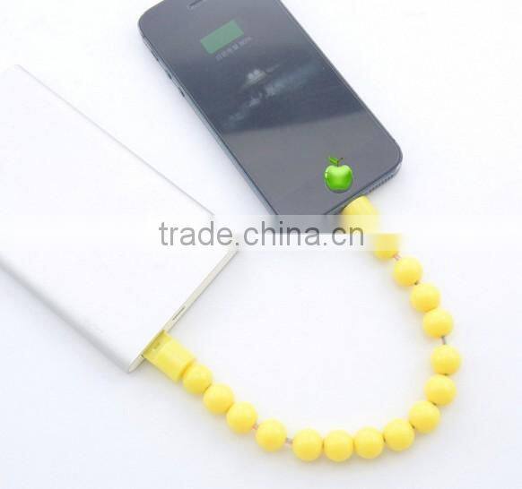 USB Beads Shape Bracelet Charging Data Transfer Line For Phone