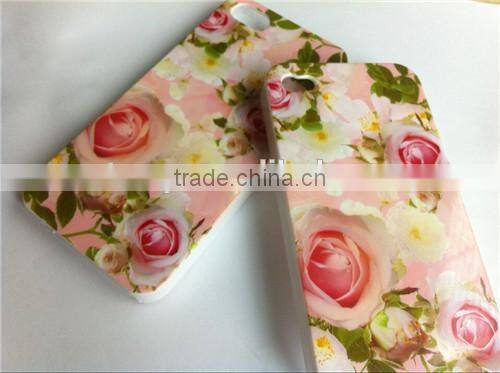 pink rose mobile phone cover case for iphone 4,5