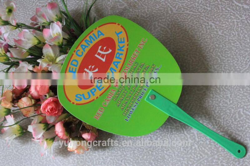 Customized logo printing pp gift fan