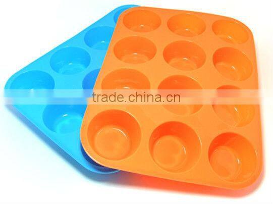 Best quality christmas items silicone 4 cup muffin pan