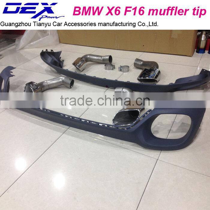 automotive parts for B~MW X6 F16 muffler tip PP rear diffuser