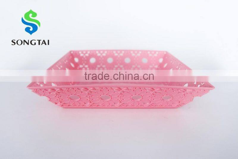 2016 New Plastic pp square fruit tray with sunflower