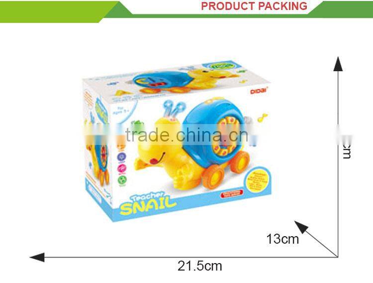 Newest musical electric cartoon plastic turbo snail toys