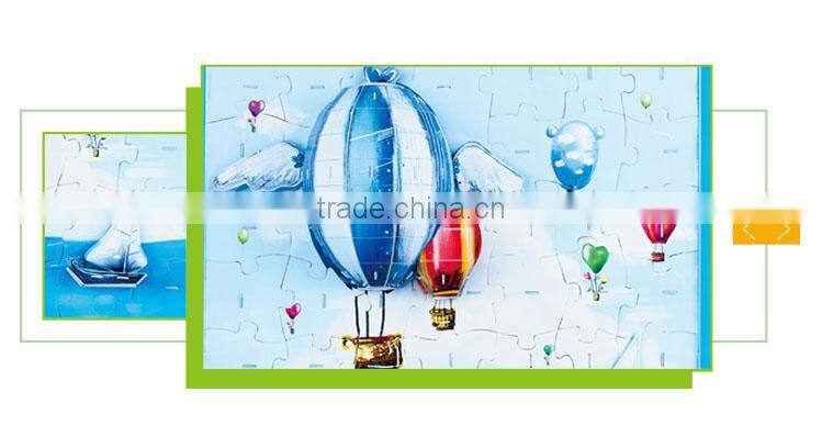 Newest educational toy custom cardboard paper 3d jigsaw puzzle