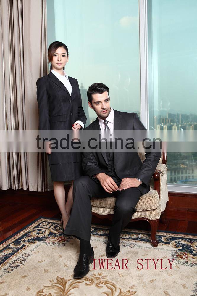 Stripe notch lapel 3pcs business suits for man/ suit men