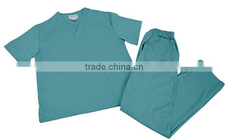 Wholesale Custom Design v neck women scrub suit medical uniform