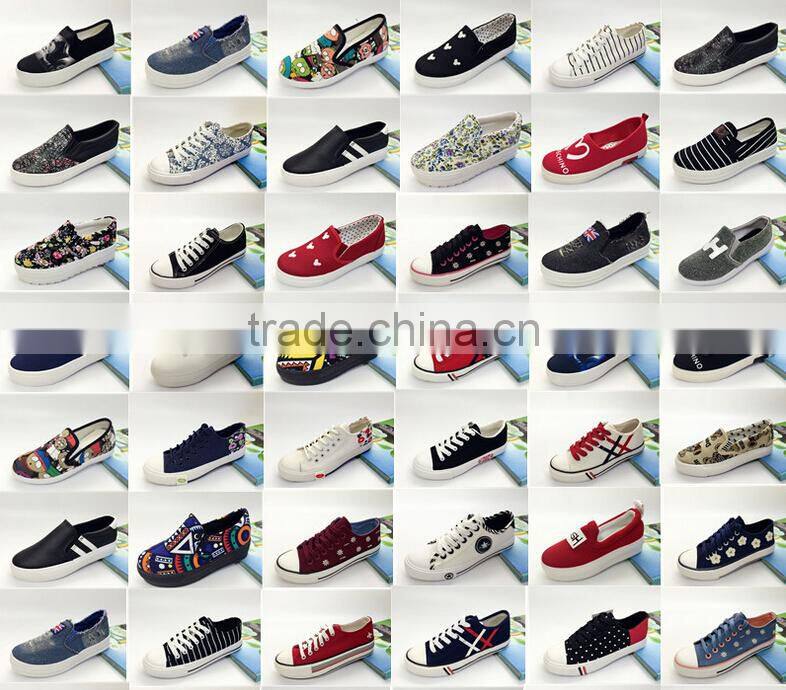 GZY Wholesale Custom Comfortable Casual Canvas stock lot shoes
