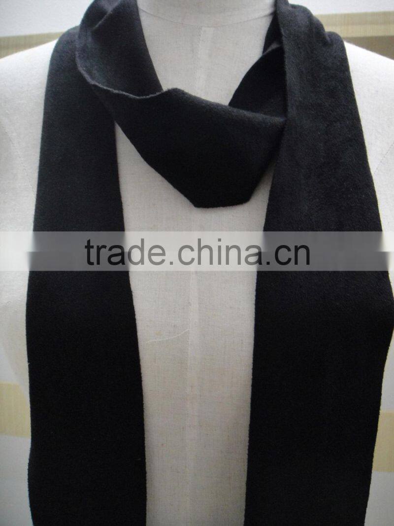 The latest italy designer hot lady men black braided velvet scarf