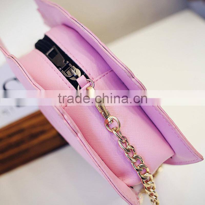 Bright shining&healthy pu material kids purse with zipper ice cream shape girl