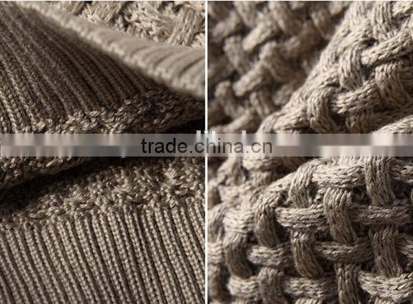 Crew neck 3D pattern fashion sweater for men