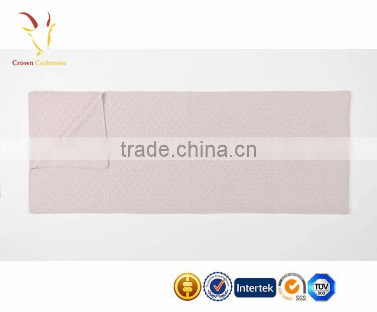 Baby Solid Cable Cashmere Blanket/Throw