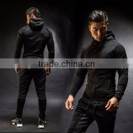 2017 wholesale sports shirt custom autumn and winter absorbent heavyweigh breathable dry zipper long sleeved sweatshir suit men