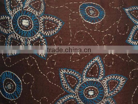 Dark Brown Kantha Pillow Cover, Kantha Pillow Cover, Brown Kantha Cushion Cover, Kantha Accent Pillow,