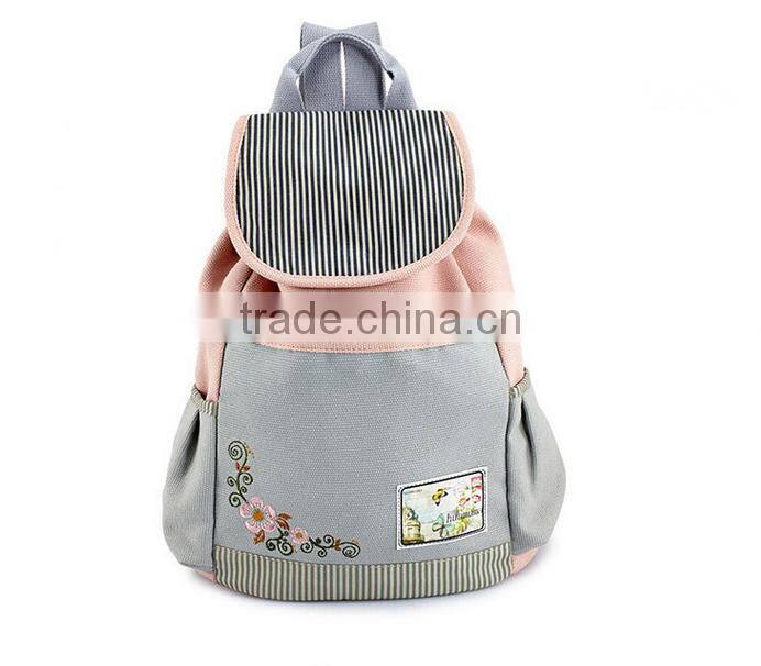 Korean design Canvas backpack, Travel bag, EMB bag