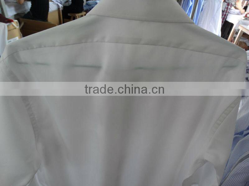 100% cotton white men dress shirts with a pocket