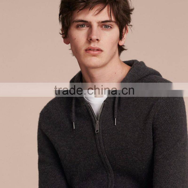 Men's Cashmere Wool Cardigan Sweater Hoodies Top