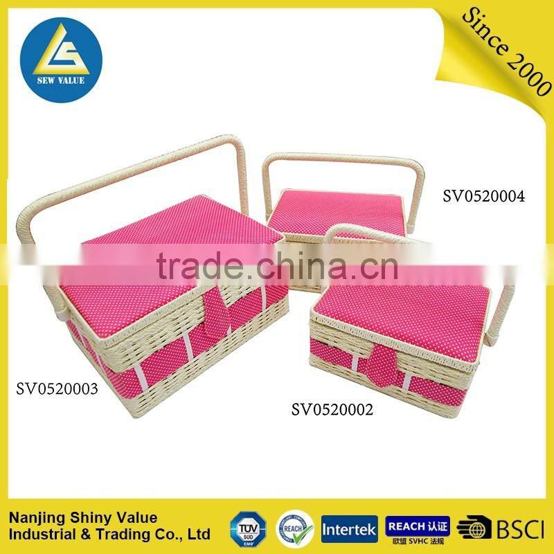 hand embroidery hanging basket for sewing needlework at home basket gift