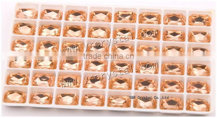 4627 Octagon Crystal 13*18mm Light Peach Color Stones Loose Beads For Jewelry Making