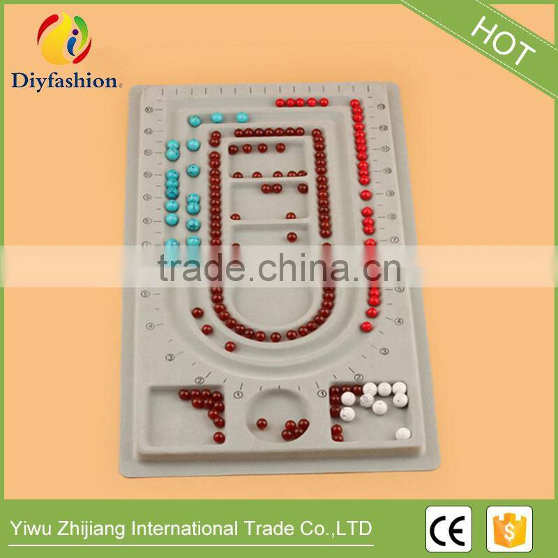 PE DIY beads design flocking plate template board for Necklace
