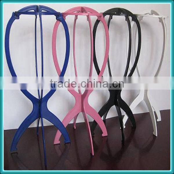Alibaba Wholesale Cheap Plastic Wig Stand,Hair Extension Tool Pink Wig Display Stand