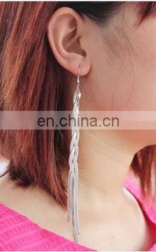 New Fashion European Style Braided Long Chain Tassel Women's Earring