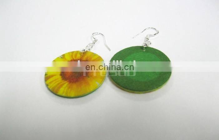 DIY sublimation heat transfer French fiber earrings