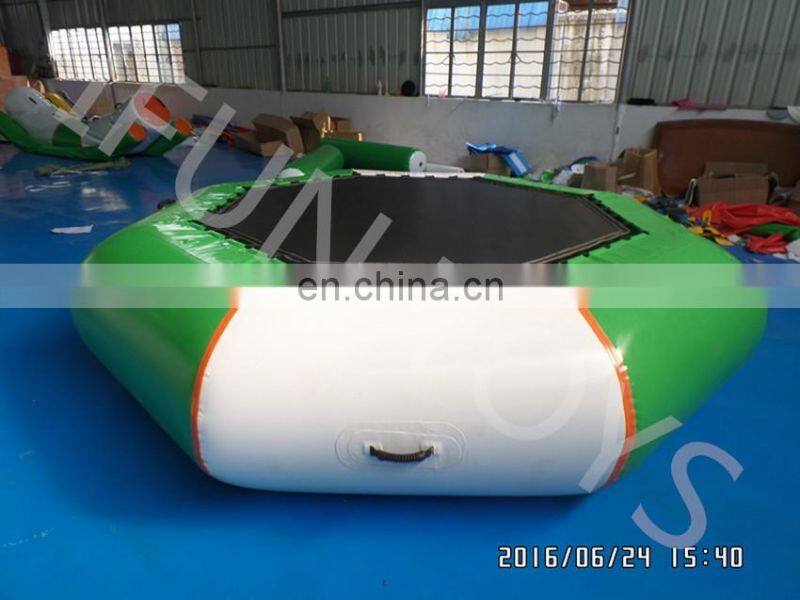 4meters cheap inflatable water jumping trampoline for children water park obstacles