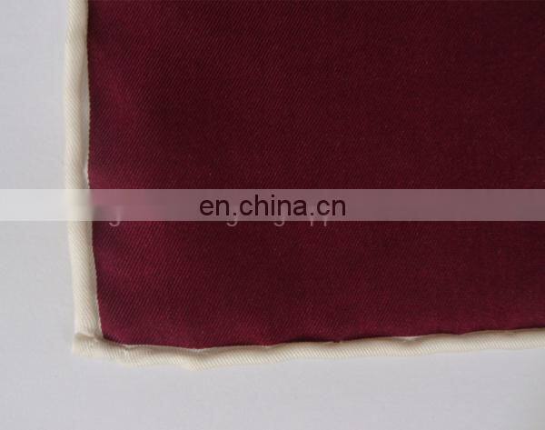 Hand Rolled 100% Silk Pocket Square Solid Marrone Color