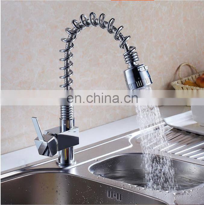 Unique Design Deck Mounted Single Handle Pull Out Kitchen Faucet
