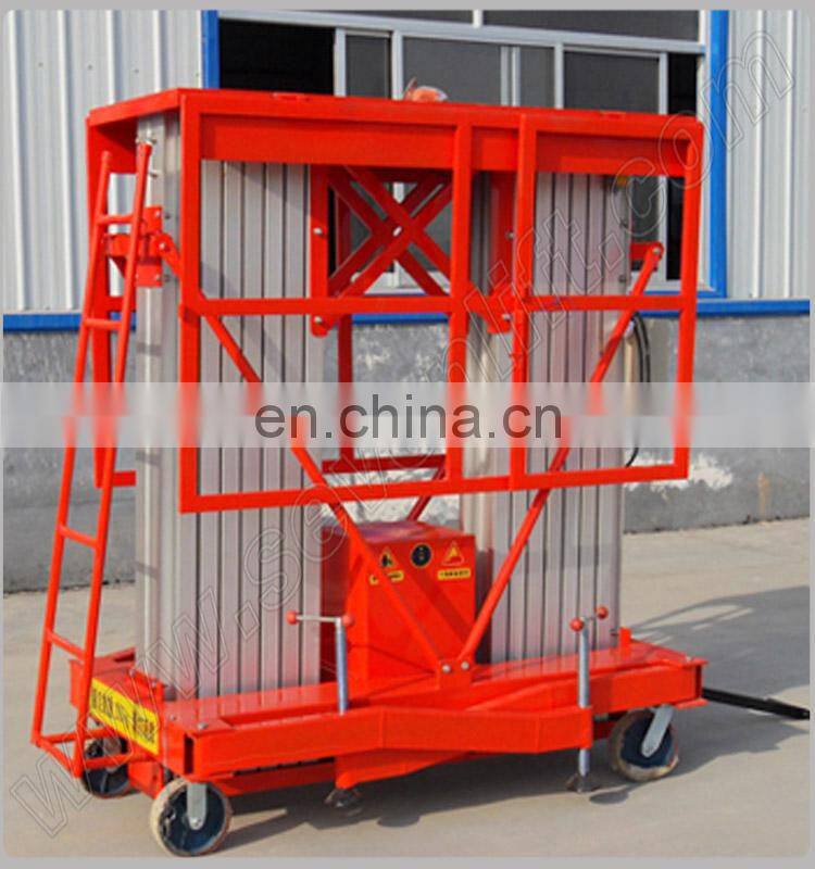 7LSJLII Shandong SevenLift double mast aluminum telescopic portable lifter