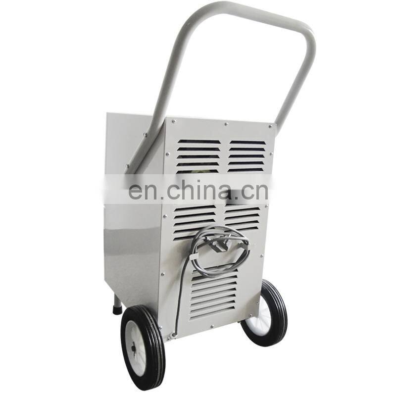Basement air dryer dehumidifier machine with big wheels and handle