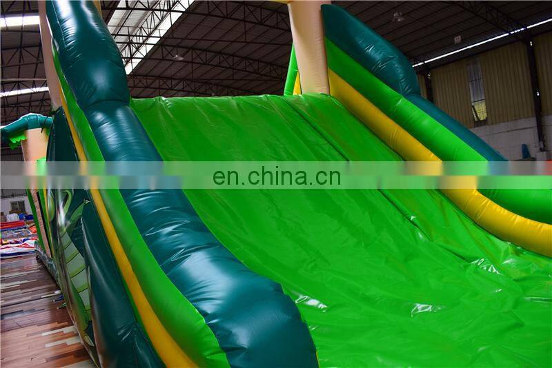 Kids outdoor frog theme inflatable bounce obstacle course for sale