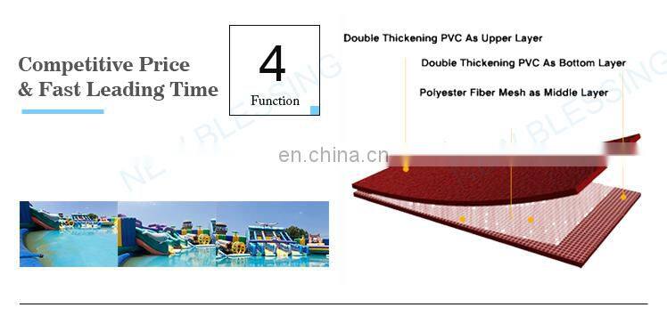 2018 pvc inflatable commercial water park on land prices with pool& slide/ inflatable bounce outdoor playground equipment