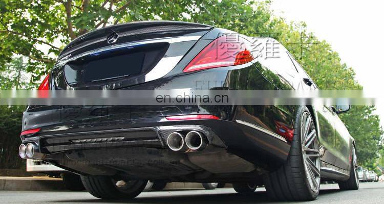W222 diffuser fit for MB S-class W222 S350 S400 to B style B700 rear diffuser with round exhaust tips for W222 B diffuser