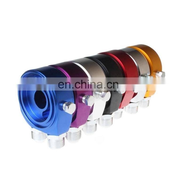 Auto Accessories sandwich panel, rear thermostat, with 10 accessory M20*1.5 and 3/4-16 oil filter sandwich adapter